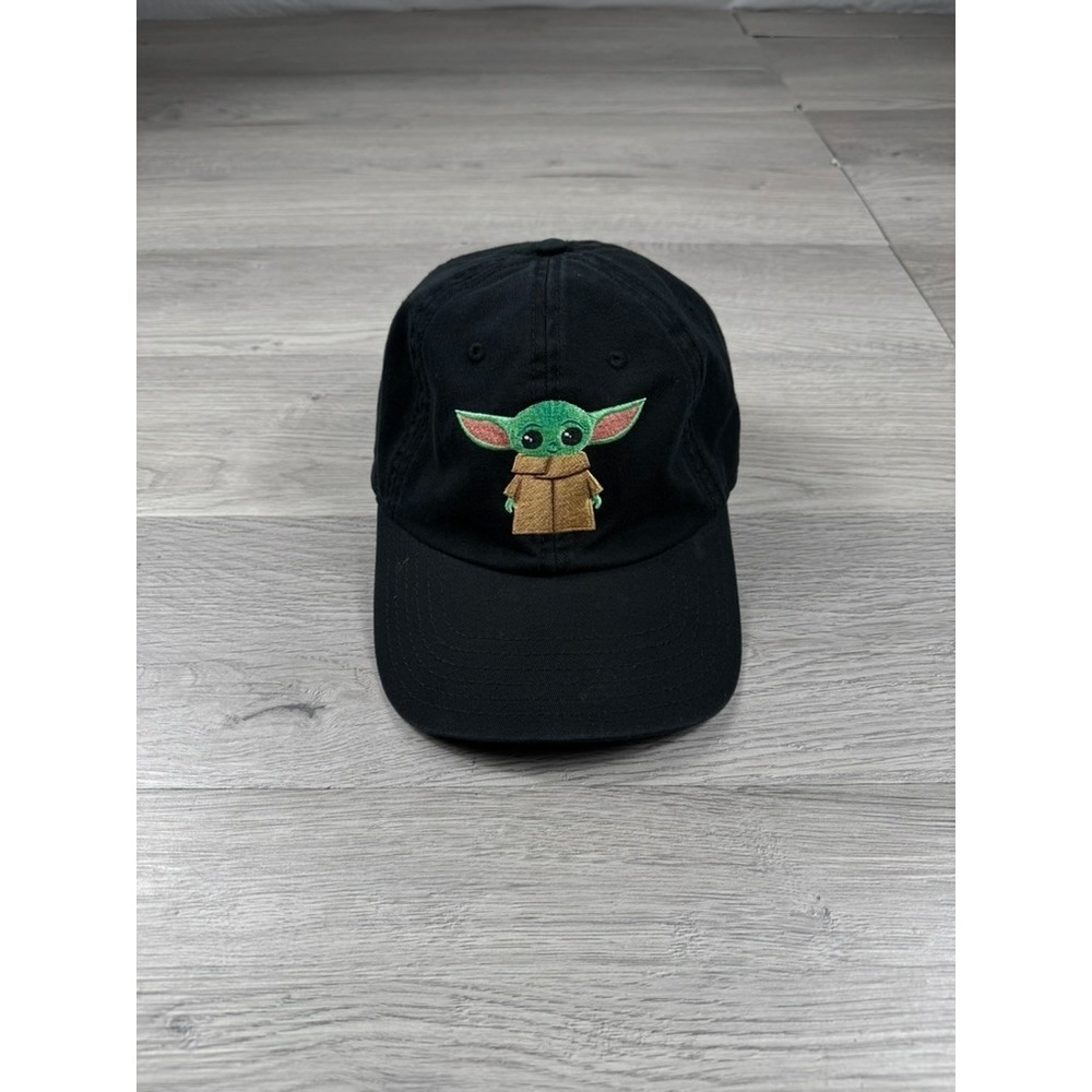 Star Wars Hat Cap Adjustable Black Baby Yoda Embroidered Dad Mandalorian Disney